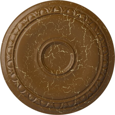 Ekena Millwork Caputo Ceiling Medallion (Fits Canopies up to 6"), 24 1/4"OD x 1 1/2"P, Smokey Topaz Crackle CM24CASTC
